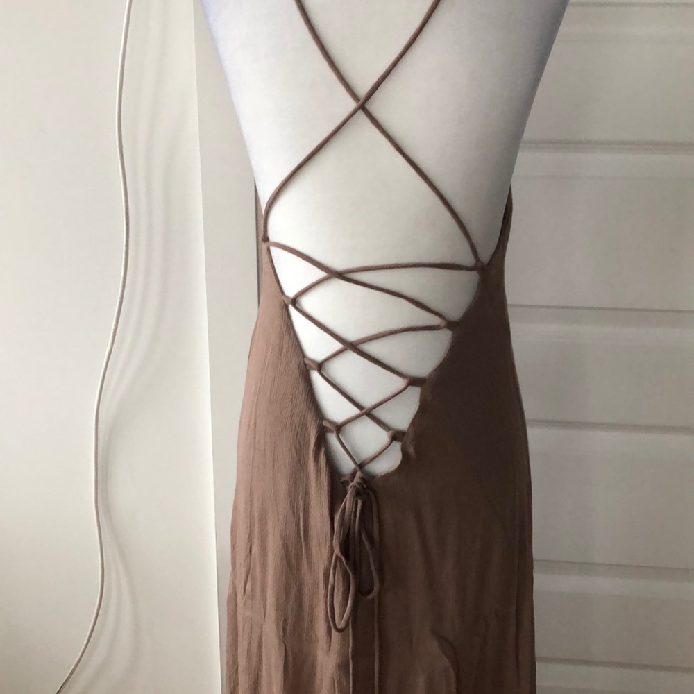 NWT Girl & the Sun Beige Dress